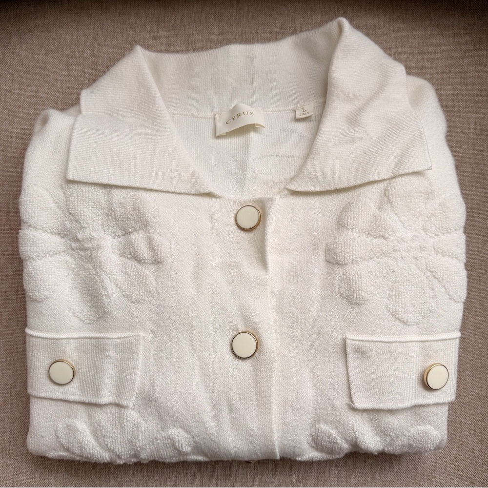 💛Cyrus Cream Textured Women's Cardigan